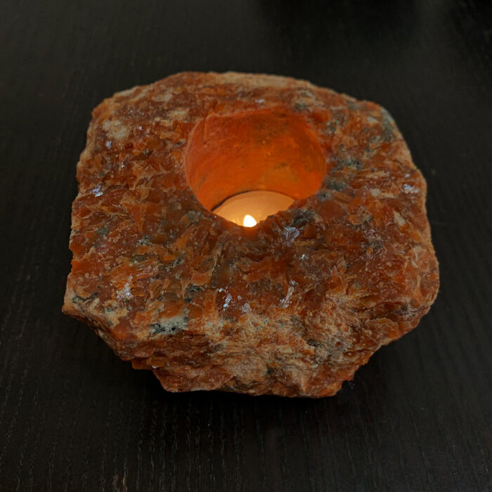 Βάση ρεσώ Πορτοκαλί Ασβεστίτης – Ο λίθος του Φωτός και της Κάθαρσης