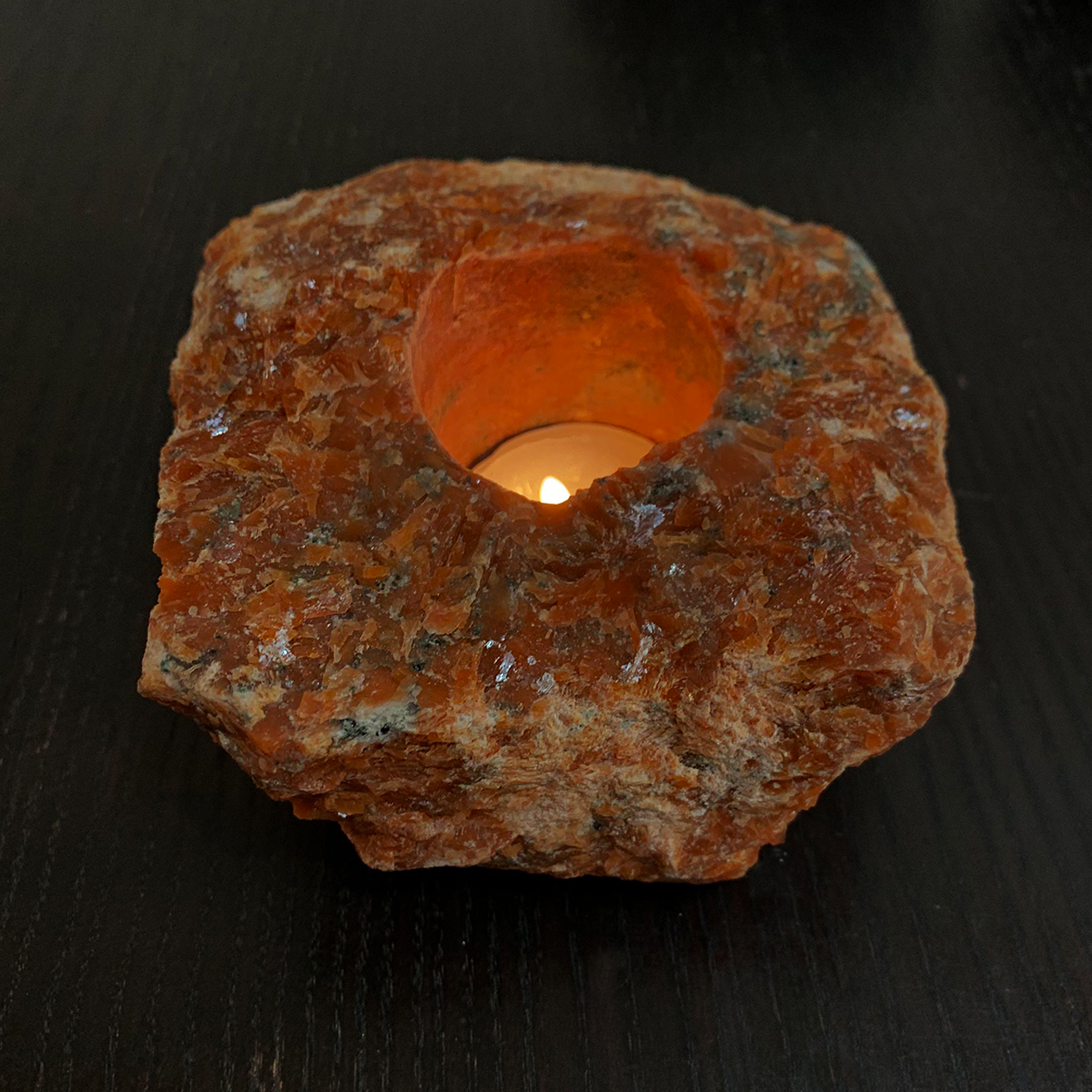 Βάση ρεσώ Πορτοκαλί Ασβεστίτης – Ο λίθος του Φωτός και της Κάθαρσης