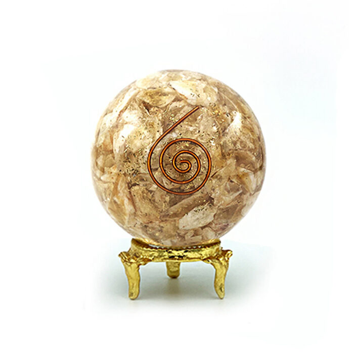 Σφαίρα Οργονίτη (Orgonite) Κιτρίνης (Citrine) – Ο λίθος της ευημερίας και του πλούτου