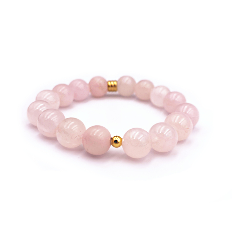 Βραχιόλι Ροζ Χαλαζίας 10mm - Ο λίθος της αγάπης