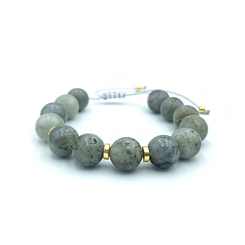 Βραχιόλι Macrame Λαμπραδορίτη 12mm – Ο λίθος της πνευματικότητας