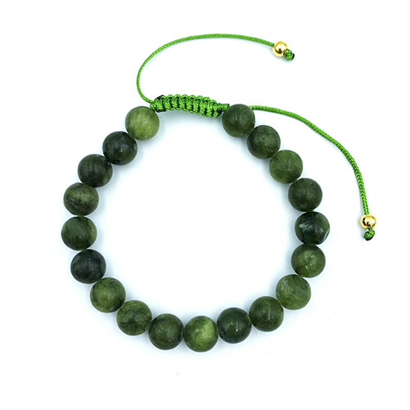 Βραχιόλι Macrame Πράσινος Ιαδεΐτης (Πράσινος Ιάδης) 8mm – Ο λίθος της ισορροπίας - Image 3