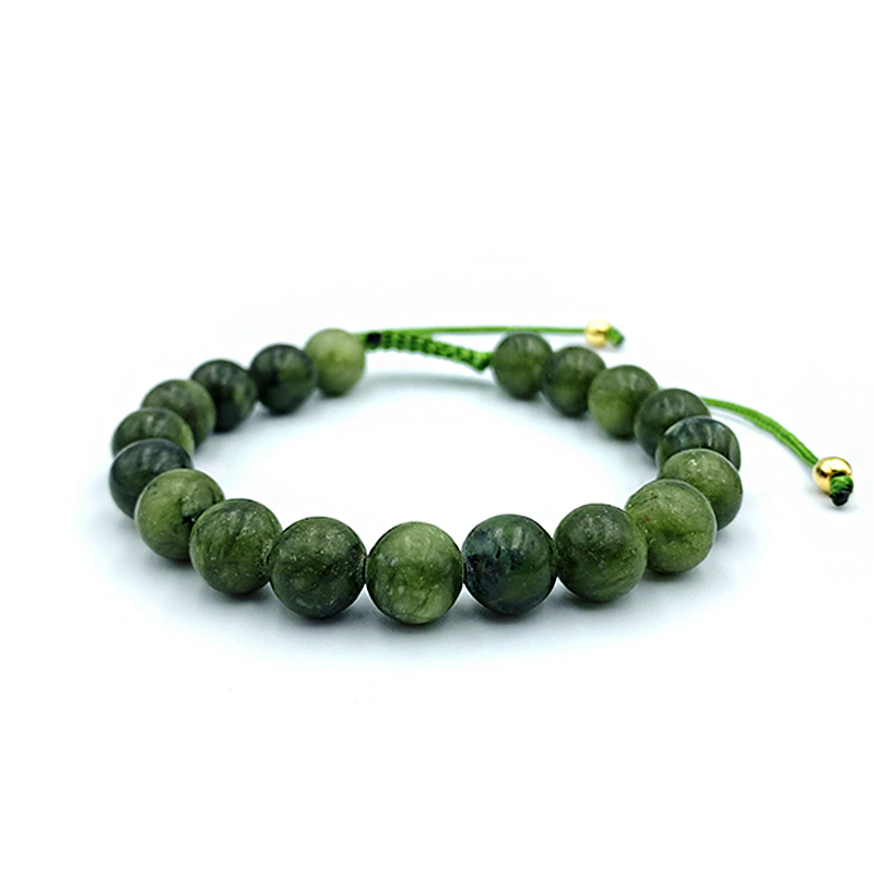 Βραχιόλι Macrame Πράσινος Ιαδεΐτης (Πράσινος Ιάδης) 8mm – Ο λίθος της ισορροπίας