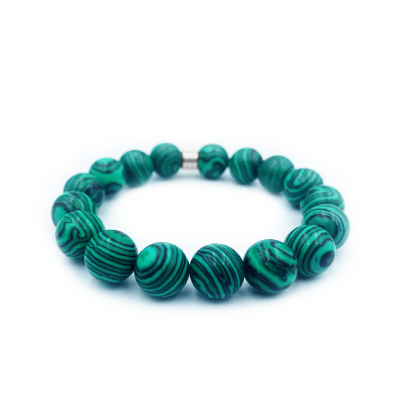 Βραχιόλι Μαλαχίτη 10mm - Ο λίθος του μετασχηματισμού