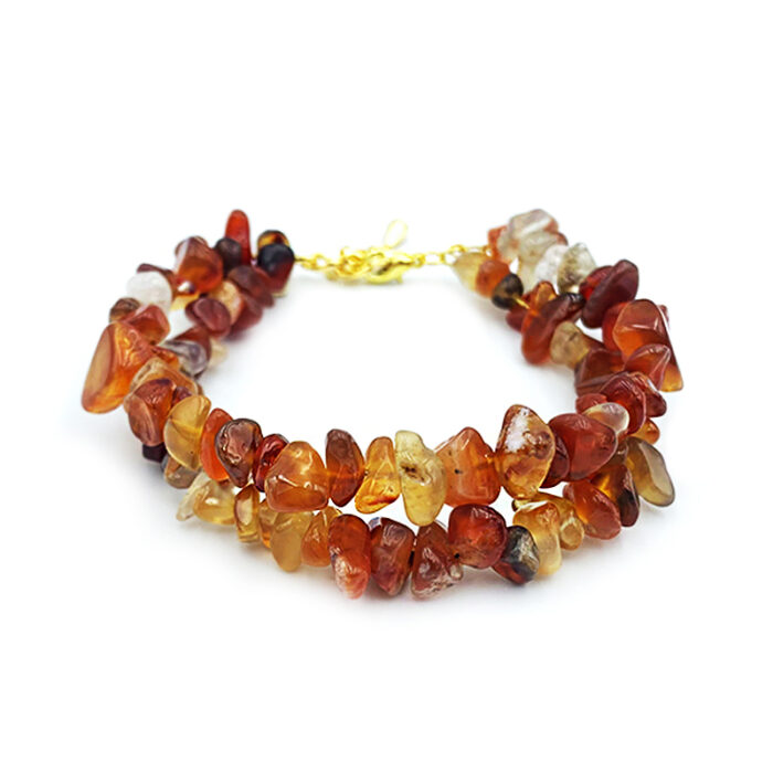 Χειροποίητο Βραχιόλι διπλό με Καρνεόλη – Ο λίθος του πάθους