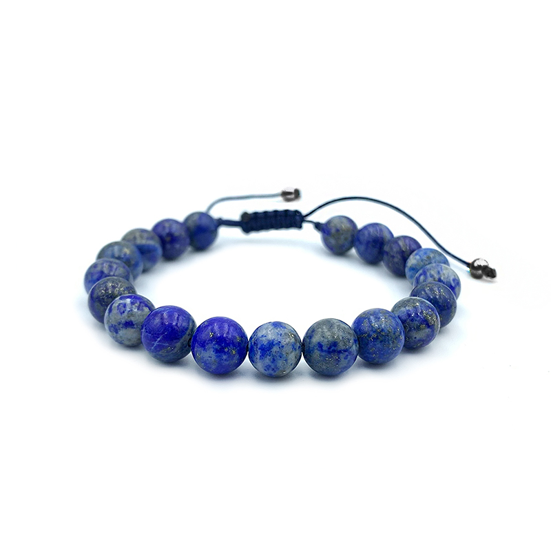 Χειροποίητο βραχιόλι macrame Λάπις Λάζουλι 8mm – Ο λίθος της αυτοπεποίθησης
