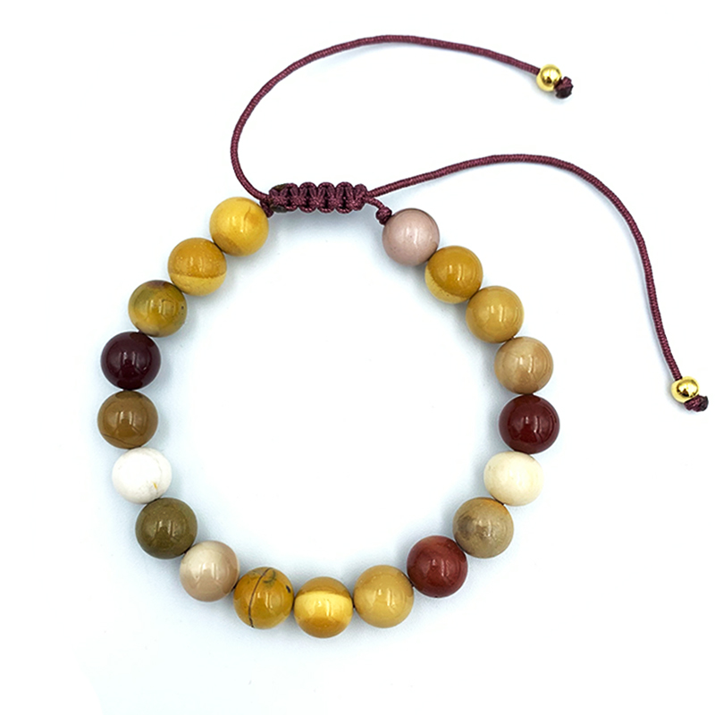 Βραχιόλι macrame Μουκαΐτη 8mm - Ο λίθος του ενστίκτου - Image 3