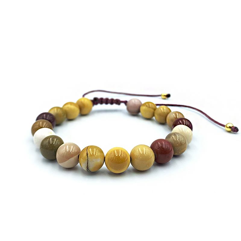 Βραχιόλι macrame Μουκαΐτη 8mm - Ο λίθος του ενστίκτου