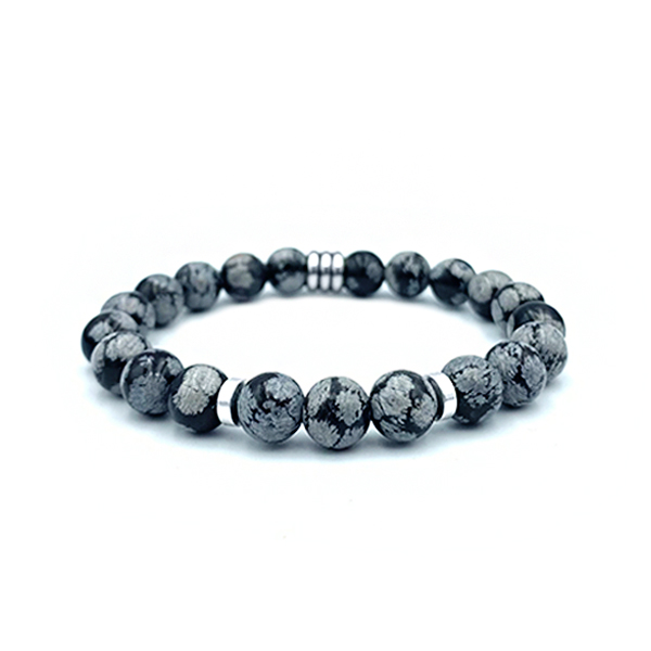 Βραχιόλι Οψιδιανός χιονονιφάδα (Snowflake) – Ο λίθος της αυτοεκτίμησης