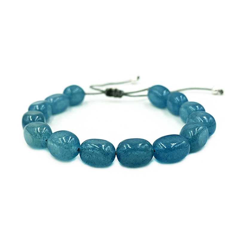 Βραχιόλι Macrame Μπλε Αχάτης (Ραφ) – Ο λίθος της ψυχικής ηρεμίας - Image 2