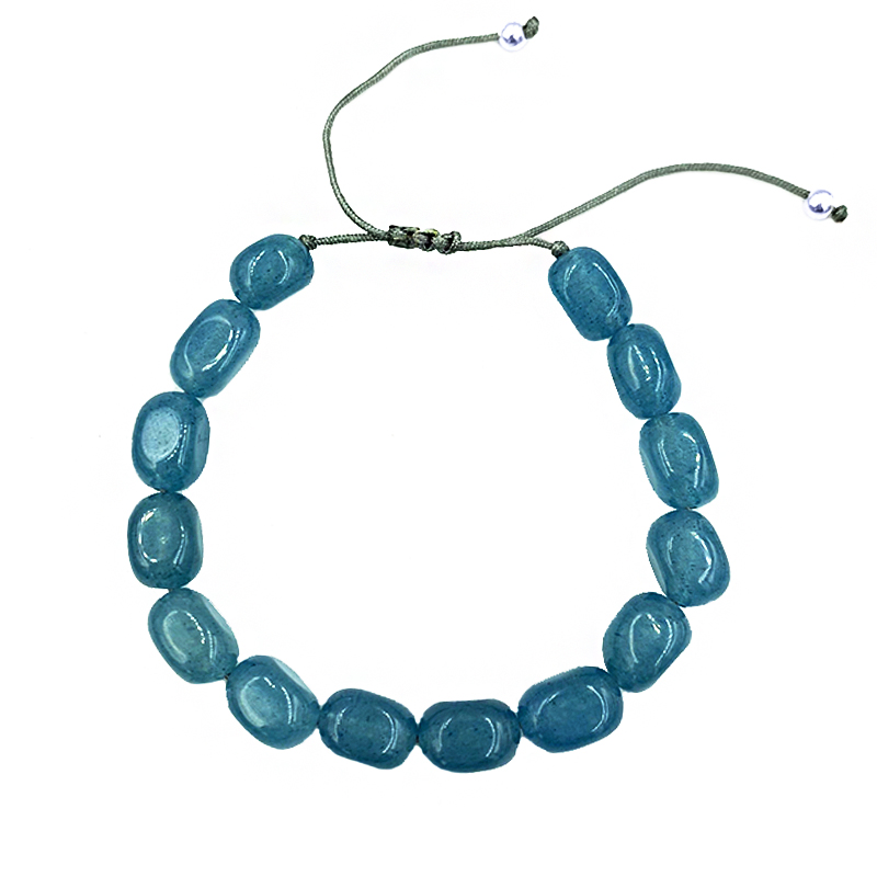 Βραχιόλι Macrame Μπλε Αχάτης (Ραφ) – Ο λίθος της ψυχικής ηρεμίας - Image 3