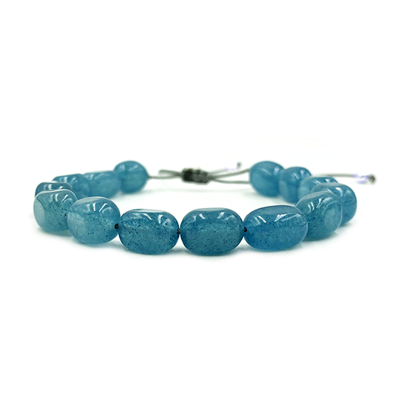 Βραχιόλι Macrame Μπλε Αχάτης (Ραφ) – Ο λίθος της ψυχικής ηρεμίας