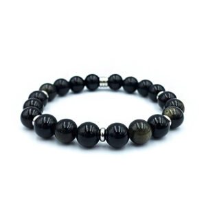 Βραχιόλι Οψιδιανός 8mm - Ο λίθος της αλήθειας