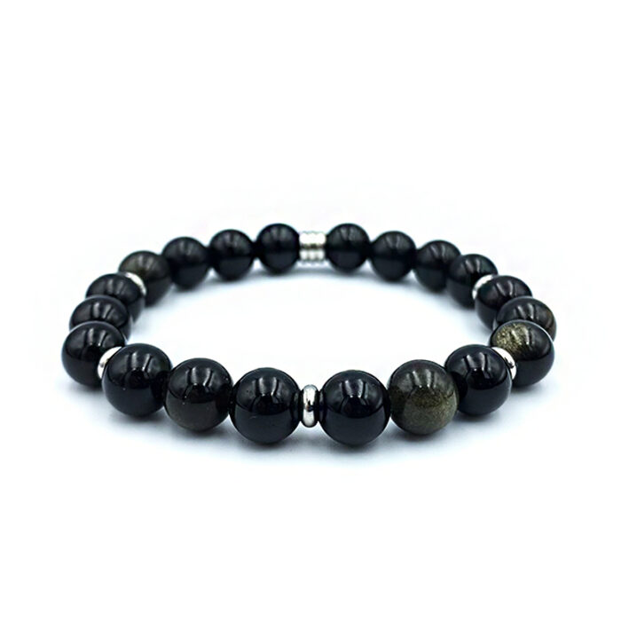 Βραχιόλι Οψιδιανός 8mm - Ο λίθος της αλήθειας