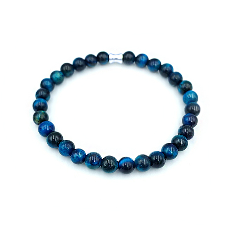Βραχιόλι μπλε Μάτι της Τίγρης 6mm – Ο λίθος κατά της τοξικότητας - Image 3