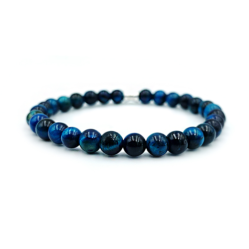 Βραχιόλι μπλε Μάτι της Τίγρης 6mm – Ο λίθος κατά της τοξικότητας - Image 2