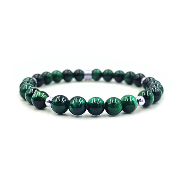 Βραχιόλι πράσινο Μάτι της Τίγρης 6mm – Ο λίθος της προστασίας από το κακό