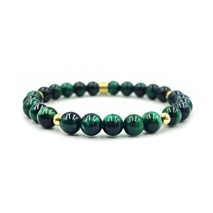 Βραχιόλι πράσινο Μάτι της Τίγρης 6mm – Ο λίθος της προστασίας από το κακό