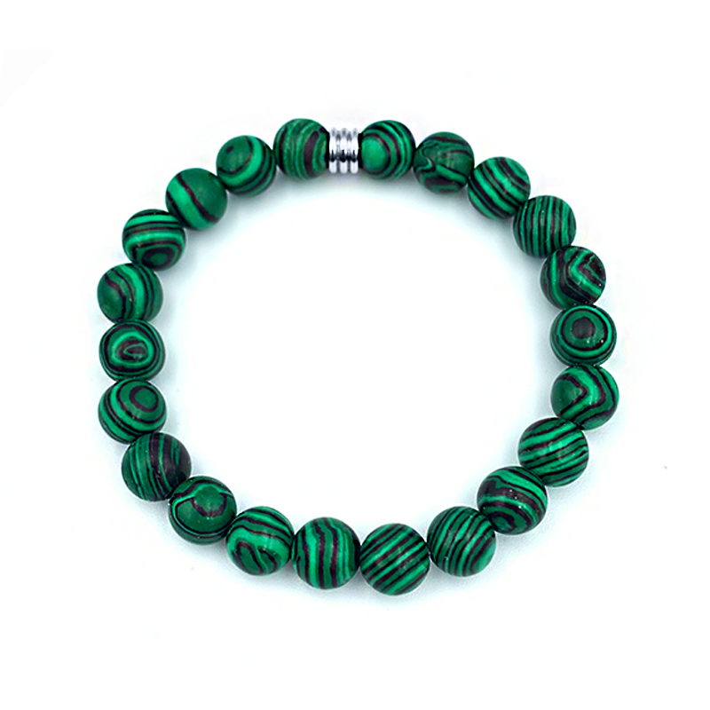 Βραχιόλι Μαλαχίτης 8mm – Ο λίθος του μετασχηματισμού - Image 2
