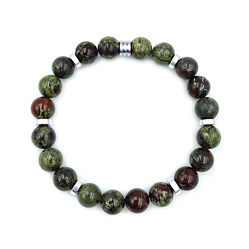 Βραχιόλι με Αιματόπετρα (Bloodstone) 8mm – Ο λίθος του θάρρους - Image 3