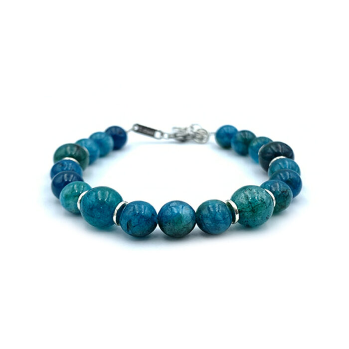 Βραχιόλι από Μπλε Αχάτη 8mm- Ο λίθος της ψυχικής ηρεμίας