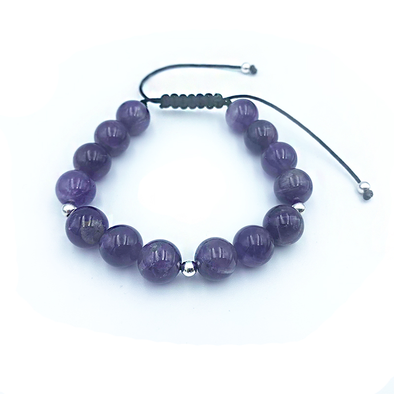 Βραχιόλι Macrame από Αμέθυστο 10mm – Ο λίθος της ηρεμίας και της πίστης