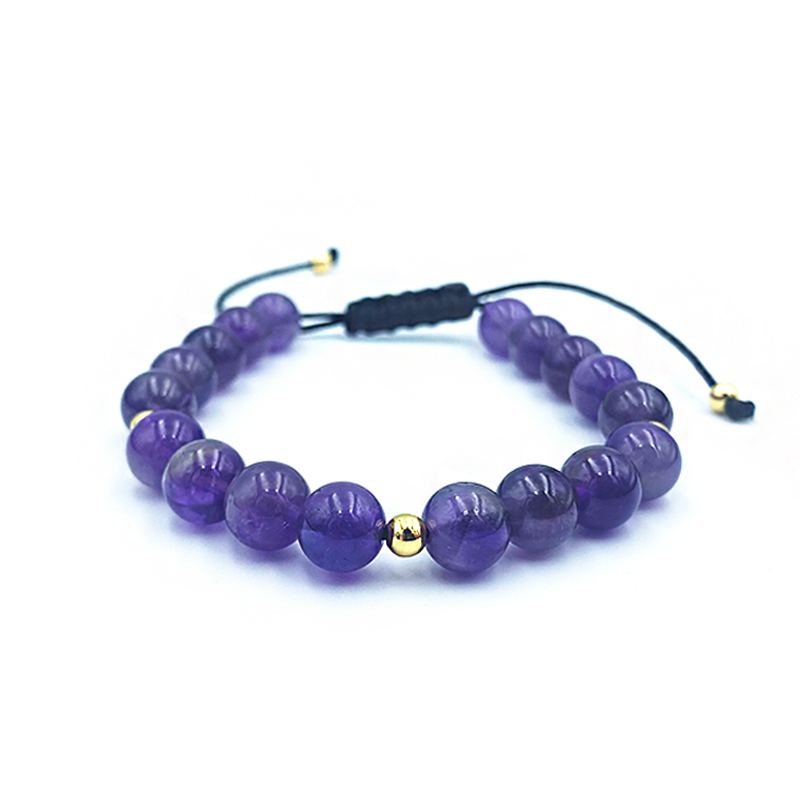 Βραχιόλι Macrame από Αμέθυστο 8mm – Ο λίθος της ηρεμίας και της πίστης