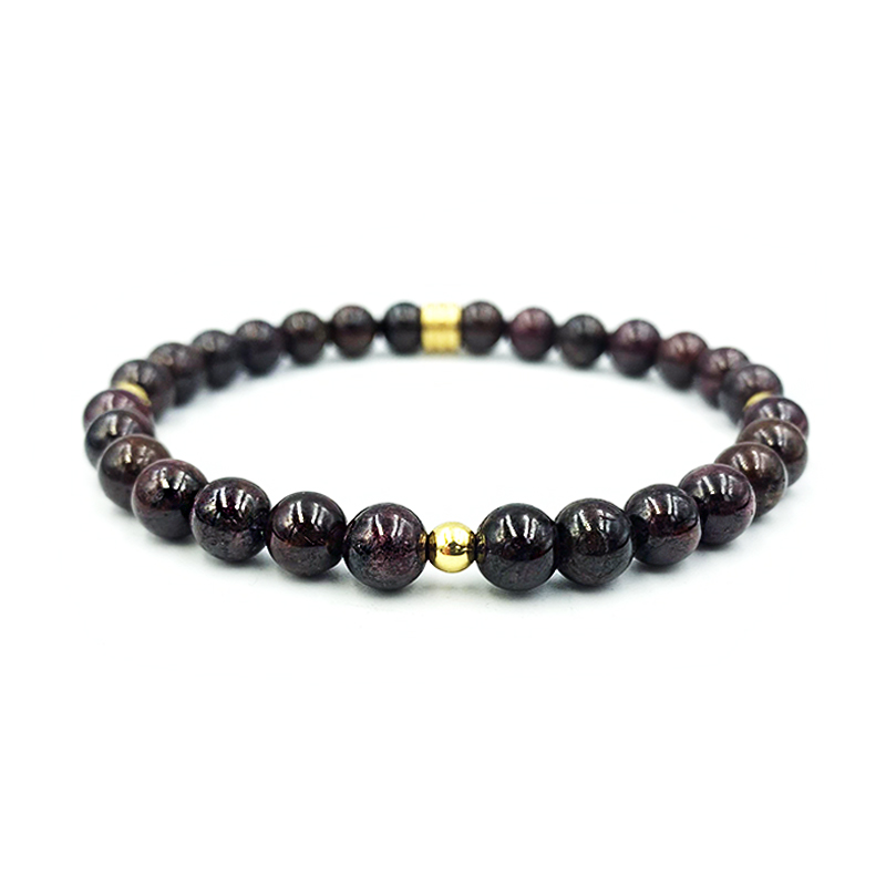 Βραχιόλι Γρανάτης 6mm – Ο λίθος της αποφασιστικότητας - Image 2