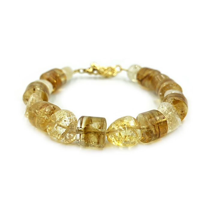 Χειροποίητο βραχιόλι Κιτρίνης (Citrine) – Ο λίθος του πλούτου και της ευημερίας