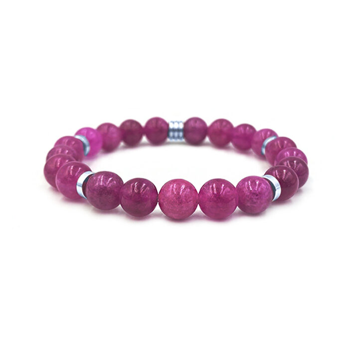 Χειροποίητο Βραχιόλι Μωβ Αχάτης 8mm – Ο λίθος της συναισθηματικής αρμονίας