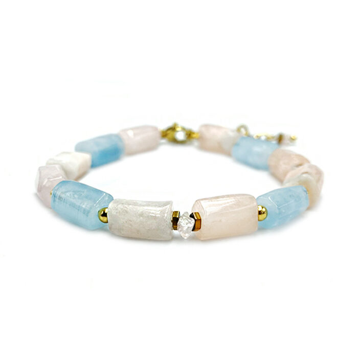 Χειροποίητο βραχιόλι Μοργκανίτης – Ο λίθος του ρομαντισμού και της αγάπης