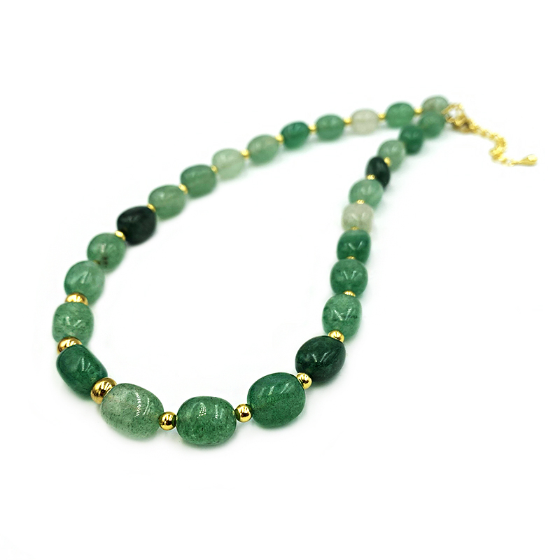 Χειροποίητο κολιέ με Πράσινη Αβεντουρίνη (βότσαλο) – Ο λίθος της καλοτυχίας - Image 3