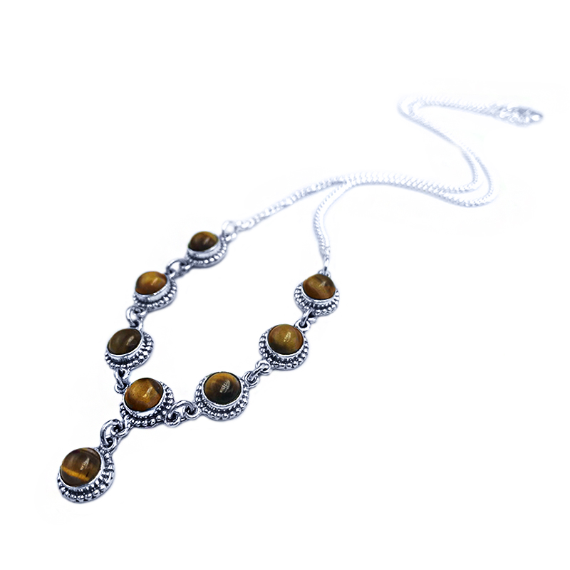 Χειροποίητο ασημένιο κολιέ με Μάτι της Τίγρης – Ο λίθος κατά της αρνητικότητας - Image 2