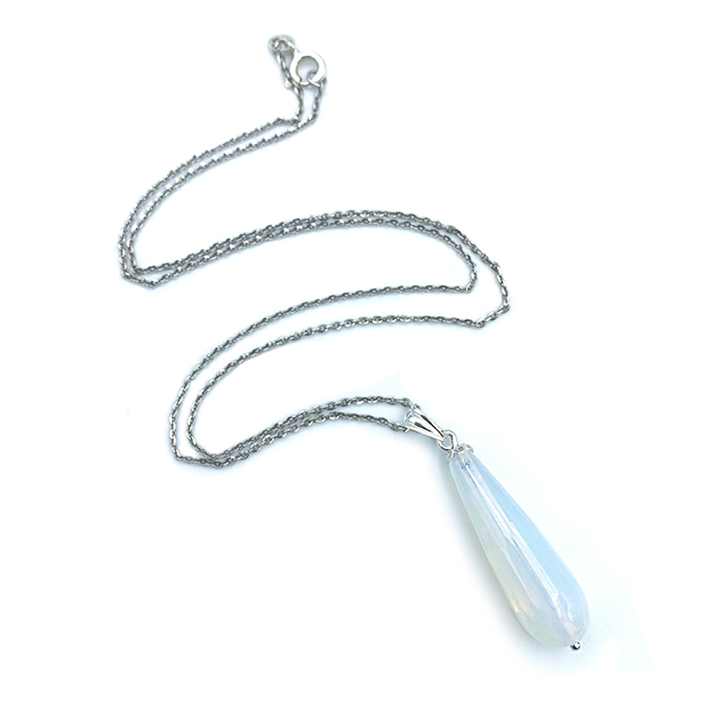 Μενταγιόν με Φεγγαρόπετρα (Moonstone) και ασήμι 925°