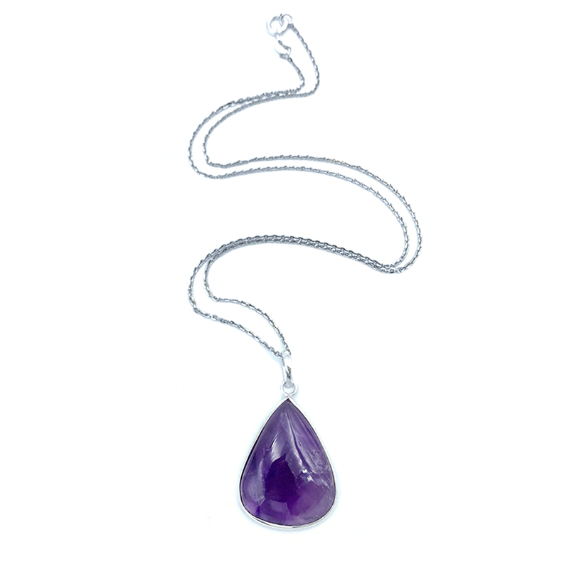 Μενταγιόν Αμέθυστος από ασήμι 925° – Ο λίθος της ηρεμίας και της πίστης - Image 2