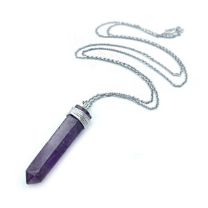 Χειροποίητο φυλαχτό με Αμέθυστο και ασήμι 925°