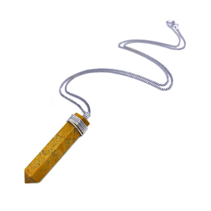 Χειροποίητο ασημένιο φυλαχτό Κίτρινος Ίασπις – Η Λίθος της Αυτοπεποίθησης και της Διαύγειας