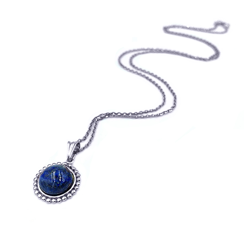 Χειροποίητο φυλαχτό με Λάπις λάζουλι (Lapis Lazuli) και ασήμι 925° - Ο λίθος της αυτοπεποίθησης - Image 2