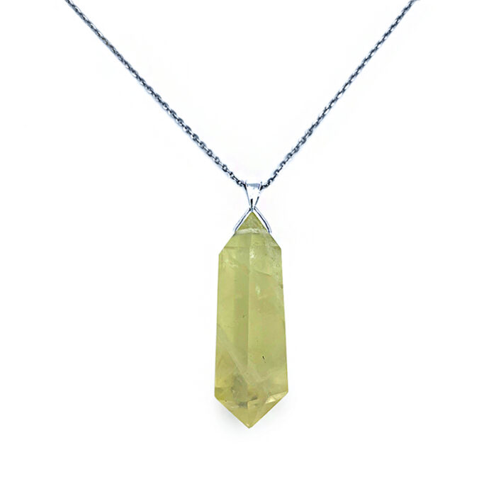 Χειροποίητο μενταγιόν Κιτρίνης (Citrine) πολυγωνικός – Ο λίθος του πλούτου και της ευημερίας