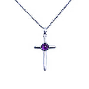 Χειροποίητος ασημένιος σταυρός Αμέθυστος – Ο λίθος της ηρεμίας και της πίστης