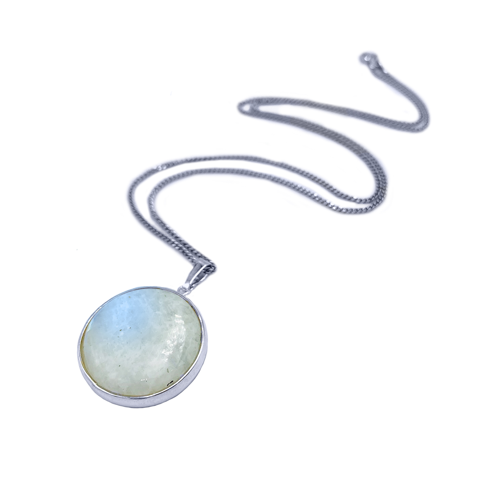 Ασημένιο χειροποίητο μενταγιόν Φεγγαρόπετρα (Moonstone) – Ο λίθος της διαίσθησης - Image 2