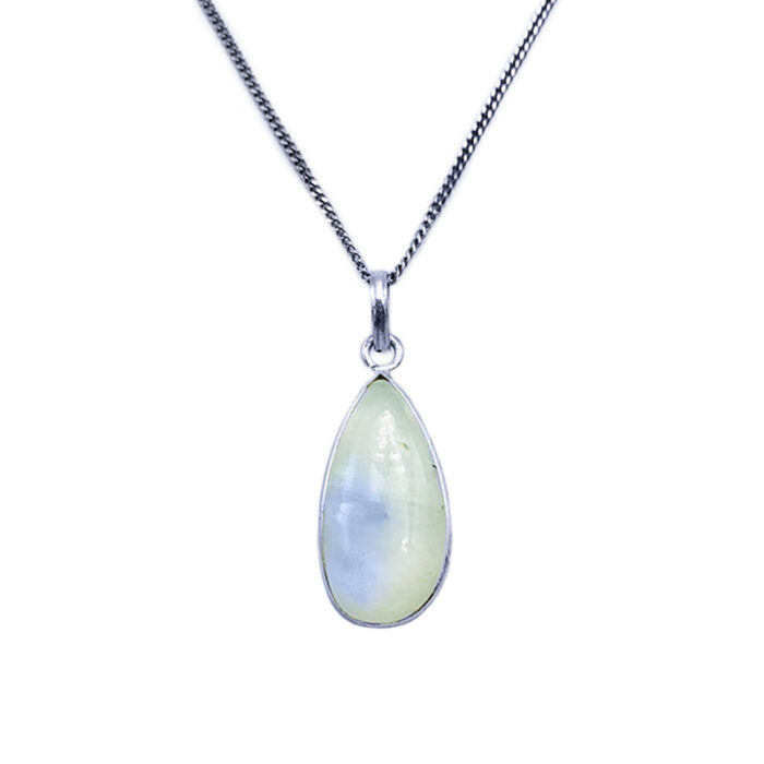 Χειροποίητο ασημένιο μενταγιόν με Φεγγαρόπετρα (Moonstone) δάκρυ – Ο λίθος της διαίσθησης