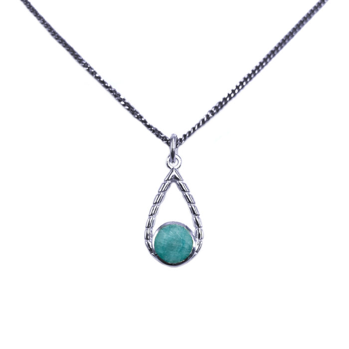 Χειροποίητο ασημένιο Μενταγιόν με Ακουαμαρίνα (Aquamarine) – Ο λίθος της αφοσίωσης και της ανιδιοτελούς αγάπης