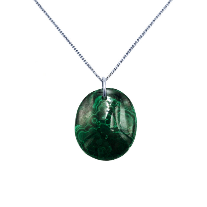 Χειροποίητο μενταγιόν Μαλαχίτης – Ο λίθος του μετασχηματισμού - 0-4556-J