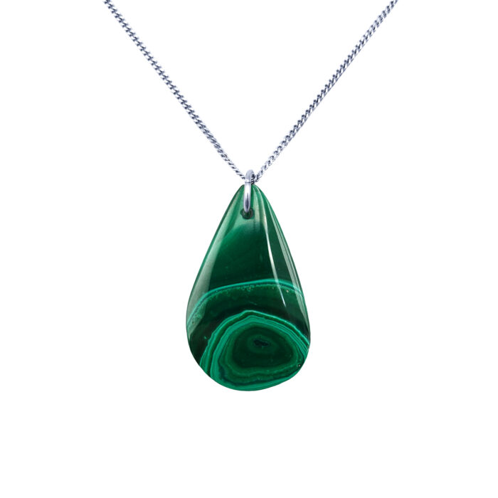 Χειροποίητο μενταγιόν Μαλαχίτης – Ο λίθος του μετασχηματισμού - 0-4556-E