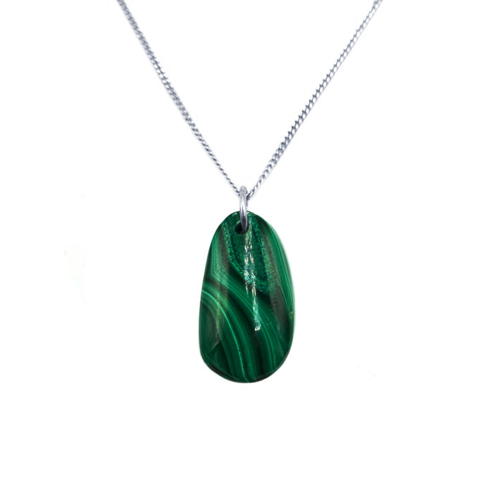 Χειροποίητο μενταγιόν Μαλαχίτης – Ο λίθος του μετασχηματισμού - 0-4556-C