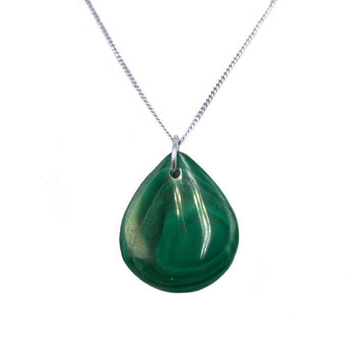 Χειροποίητο μενταγιόν Μαλαχίτης – Ο λίθος του μετασχηματισμού - 0-4556-O