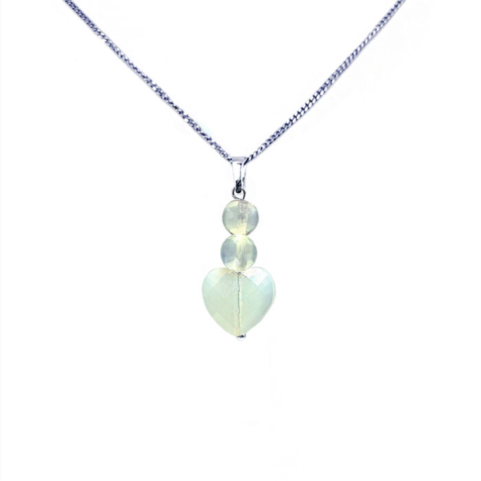 Χειροποίητο ασημένιο μενταγιόν Φεγγαρόπετρα (Moonstone)