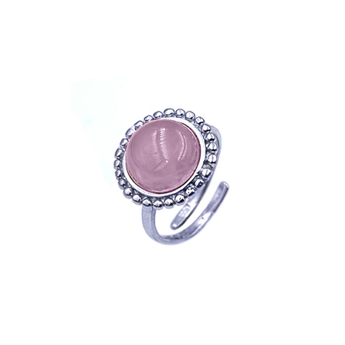 Χειροποίητο Ασημένιο δαχτυλίδι Ροζ Χαλαζίας – Ο λίθος της αγάπης