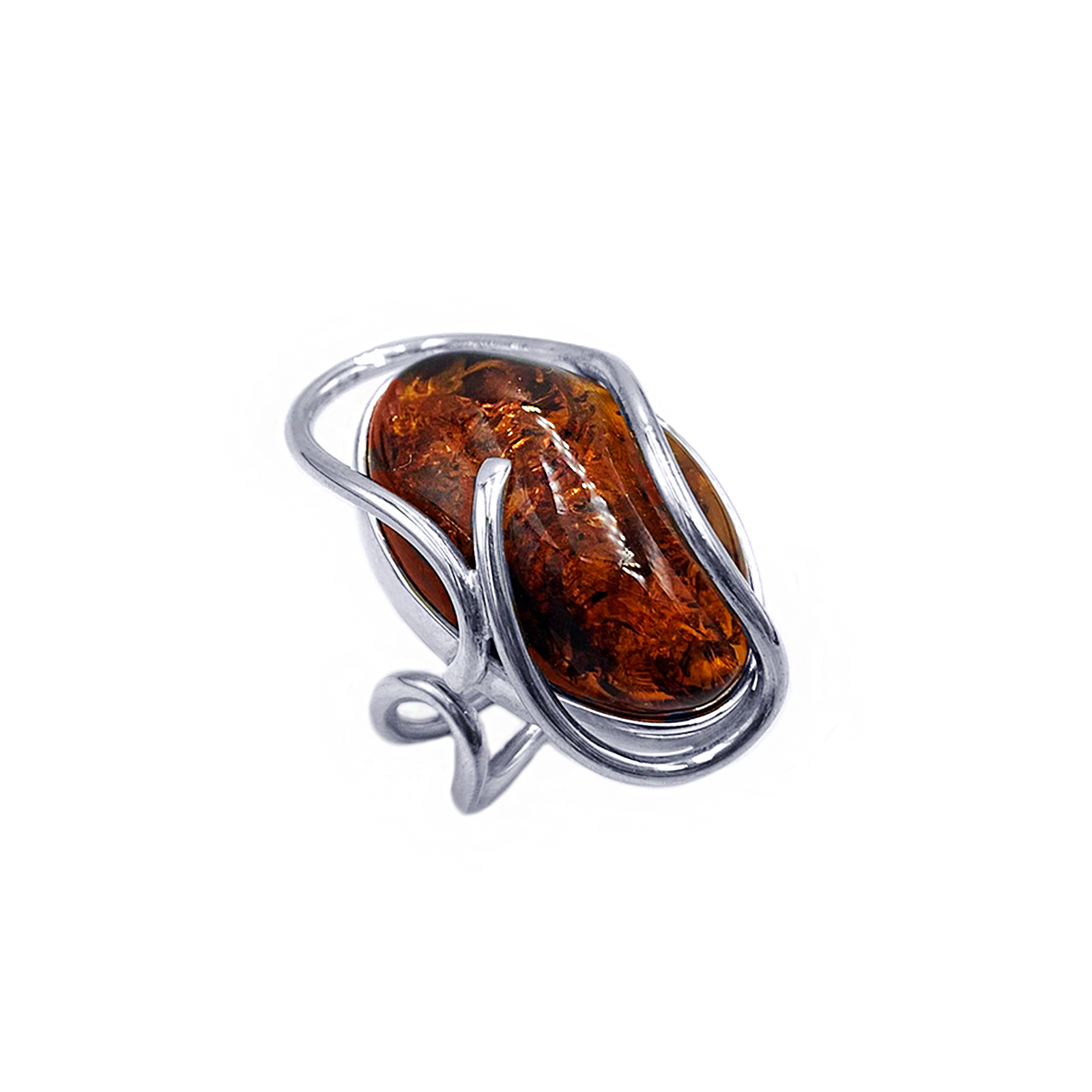 Χειροποίητο ασημένιο δαχτυλίδι με οβάλ Κεχριμπάρι 2,5 Χ 1,7cm – Ο αυτοκρατορικός λίθος